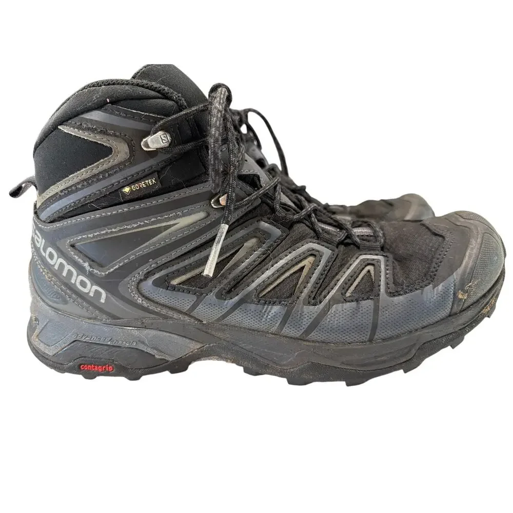 Salomon Men's 8 X Ultra 3 Mid GTX hiking boots black/grey Contagrip Trails